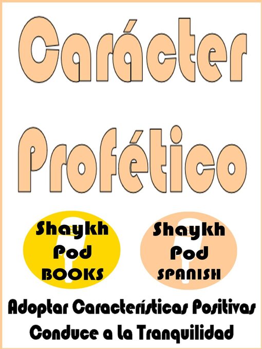 Title details for Carácter Profético by ShaykhPod Spanish - Available